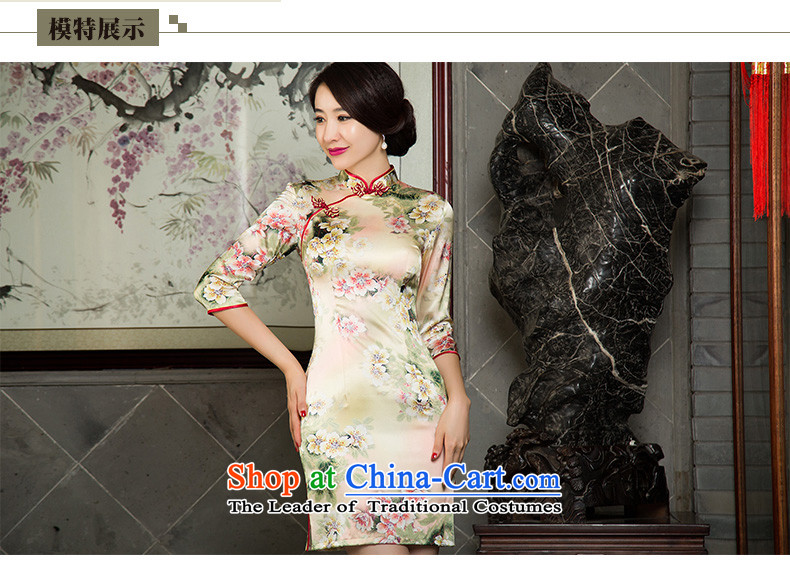 The cross-sa Lt. Blue 2015 heavyweight Silk Cheongsam with improved cheongsam dress autumn New Silk Cheongsam dress in dos Santos cuff SZ3S007 female picture color pictures, prices, XL brand platters! The elections are supplied in the national character of distribution, so action, buy now enjoy more preferential! As soon as possible.