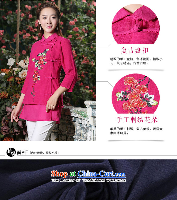 At 2015 new pro-pack Everyday improved stylish autumn 7 cuff cotton of ethnic Chinese women in T-shirt qipao retro red are code picture, prices, brand platters! The elections are supplied in the national character of distribution, so action, buy now enjoy more preferential! As soon as possible.