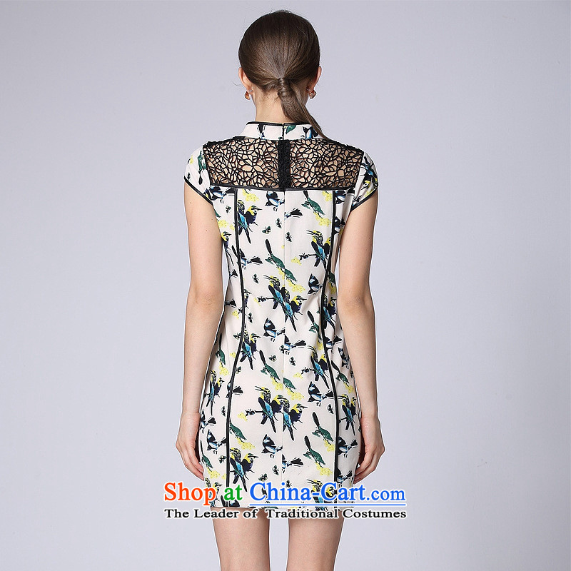 Mano-hwan, a new summer, improved stylish qipao skirt short-sleeved engraving no picture color M, qipao's card Shan House (KASHAN.JJ) , , , shopping on the Internet