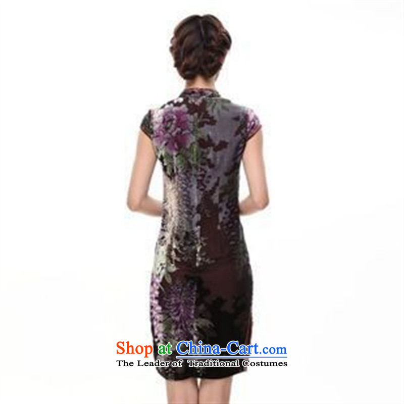 Mano-hwan's spring and summer new stylish improvement of Silk Cheongsam retro large sauna silk cheongsam dress Mothers Day Gift mother picture color XXL, Card (KASHAN.JJ bandying Susan Sarandon) , , , shopping on the Internet