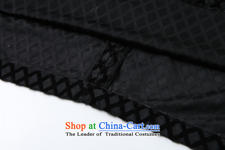 Mano-hwan's autumn and winter new women's Stylish retro long) Improved temperament qipao skirt QF141007 velvet black XXXL picture, prices, brand platters! The elections are supplied in the national character of distribution, so action, buy now enjoy more preferential! As soon as possible.