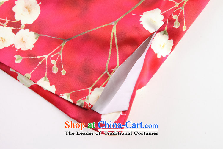 Mano-hwan's 2015 Autumn new improved retro stamp qipao cheongsam dress red Sau San qipao LF20150705 SUIT L picture, prices, brand platters! The elections are supplied in the national character of distribution, so action, buy now enjoy more preferential! As soon as possible.