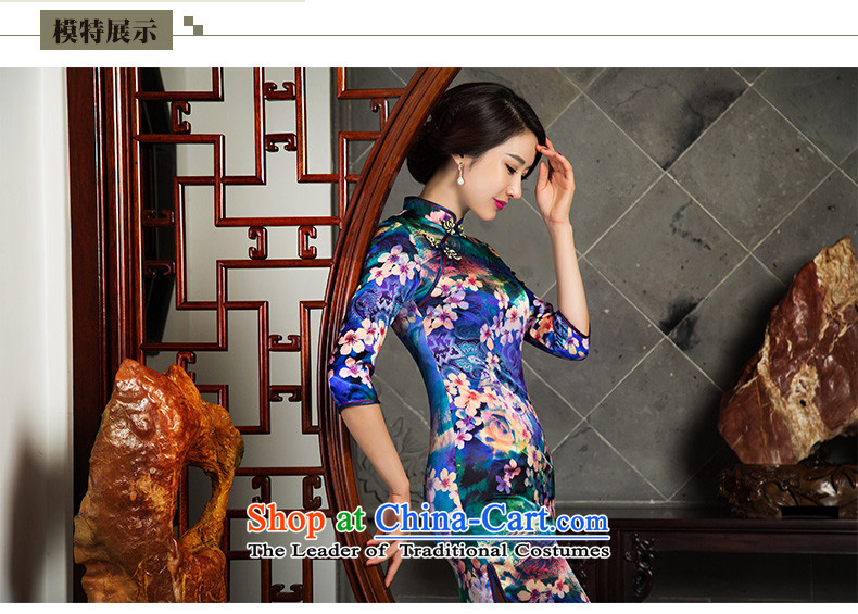 The cross-SA 5 leaves Silk Cheongsam improvements 2015 Stylish retro cheongsam dress new herbs extract seven cheongsam dress SZ3S008 cuff picture color L photo, prices, brand platters! The elections are supplied in the national character of distribution, so action, buy now enjoy more preferential! As soon as possible.