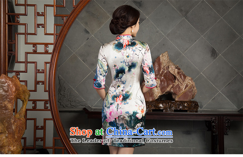 I should be grateful if you would have the cheer her night 2015 ethnic tong women wear Silk Cheongsam autumn retro fitted sleek improved cheongsam dress herbs extract SZ3S014 picture color pictures, prices, S brand platters! The elections are supplied in the national character of distribution, so action, buy now enjoy more preferential! As soon as possible.