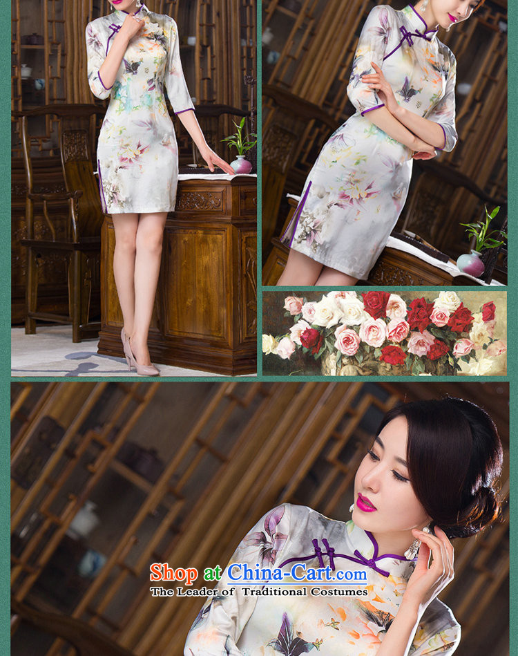 Find Sophie Autumn Women's clothes retro Chinese improved Mock-neck 7 cuff cheongsam dress Silk Cheongsam short as shown in figure ) color pictures, prices, 2XL brand platters! The elections are supplied in the national character of distribution, so action, buy now enjoy more preferential! As soon as possible.