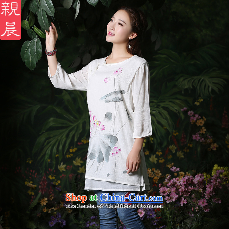 The pro-am improved day-to-day 2015 New Chinese Tang dynasty in the autumn long cotton linen Couture fashion sweater knit sweater 7 qipao sleeves code, the pro-am , , , shopping on the Internet