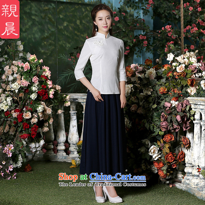 At 2015 new pro-Fall/Winter Collections of nostalgia for the improvement in the day-to-day long cotton linen dresses qipao shirt shirt 2XL, female pro-am , , , shopping on the Internet