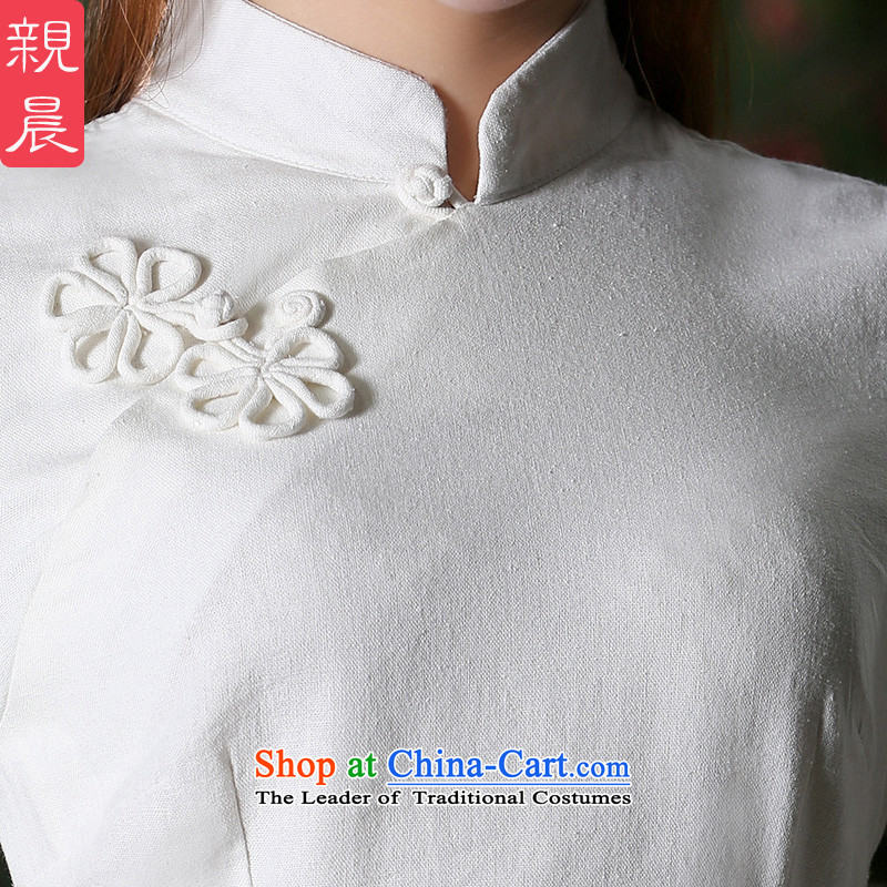 At 2015 new pro-Fall/Winter Collections of nostalgia for the improvement in the day-to-day long cotton linen dresses qipao shirt shirt 2XL, female pro-am , , , shopping on the Internet