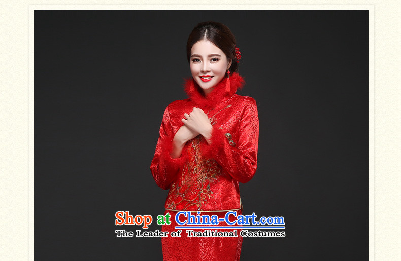 Toasting champagne bride services qipao tslyzm skirt long-sleeved long 2015 autumn and winter new red stamp collar for gross crowsfoot red S picture, prices, brand platters! The elections are supplied in the national character of distribution, so action, buy now enjoy more preferential! As soon as possible.