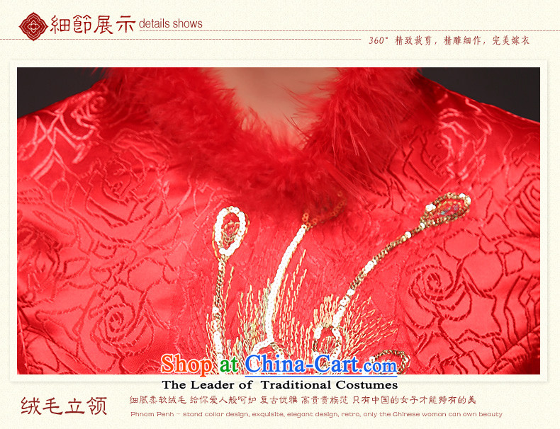 Toasting champagne bride services qipao tslyzm skirt long-sleeved long 2015 autumn and winter new red stamp collar for gross crowsfoot red S picture, prices, brand platters! The elections are supplied in the national character of distribution, so action, buy now enjoy more preferential! As soon as possible.