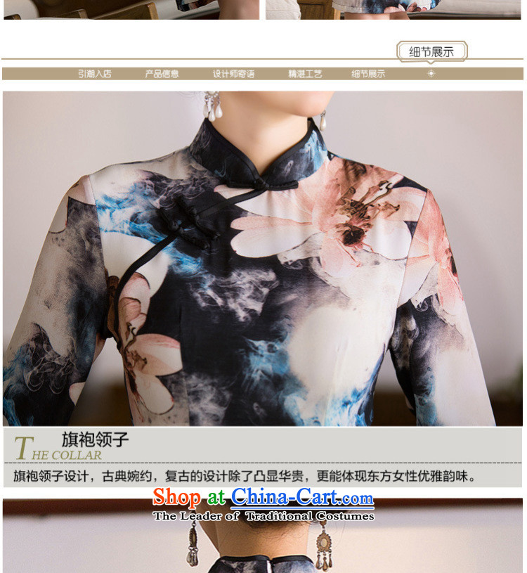 Naoji a retro style improved graphics thin beauty in the long load routine qipao qipao autumn skirt SM9160 map color pictures, prices, XXL brand platters! The elections are supplied in the national character of distribution, so action, buy now enjoy more preferential! As soon as possible.