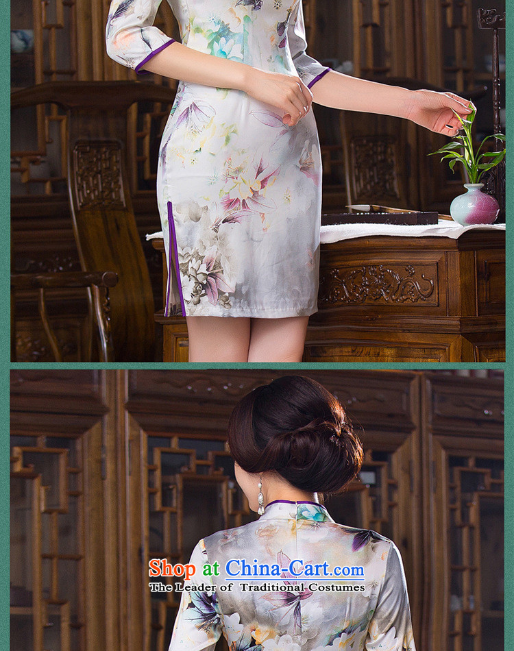Naoji with elegant qipao stamp Graphics Improvement thin retro temperament Sau San cheongsam dress SM9161 map color M brand, prices, picture platters! The elections are supplied in the national character of distribution, so action, buy now enjoy more preferential! As soon as possible.