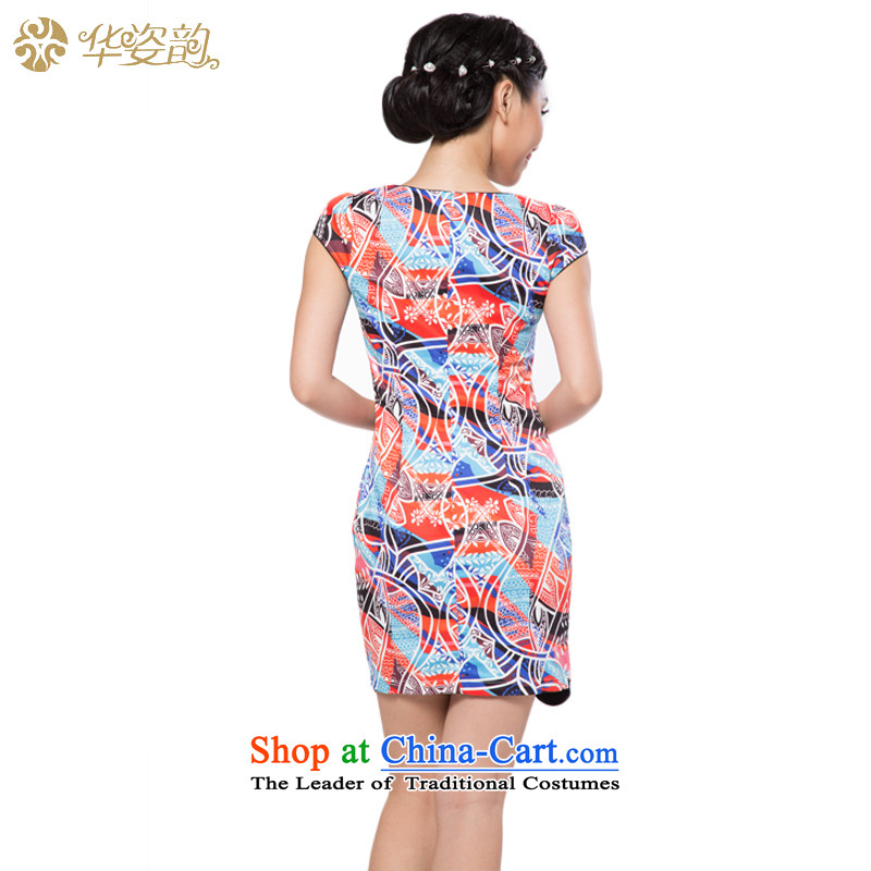 2015 Autumn), Ms. Clara Gigi Lai Sau San elegant improved graphics thin Tang Dynasty Chinese cheongsam dress short of qipao gown red S, China temperament Gigi Lai following shopping on the Internet has been pressed.