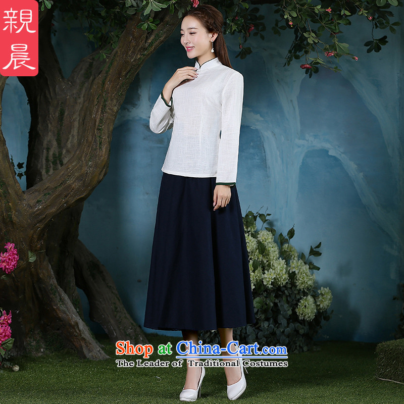 The pro-am cotton linen clothes 2015 new qipao Ms. Fall/Winter Collections daily Tang dynasty improved stylish long-sleeved T-shirt 2XL, dresses pro-am , , , shopping on the Internet