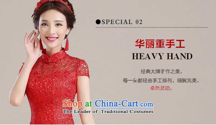 The Syrian brides bows service hour red lace qipao 2015 new autumn and winter improved stylish marriages bows serving Chinese style wedding dresses red S picture, prices, brand platters! The elections are supplied in the national character of distribution, so action, buy now enjoy more preferential! As soon as possible.