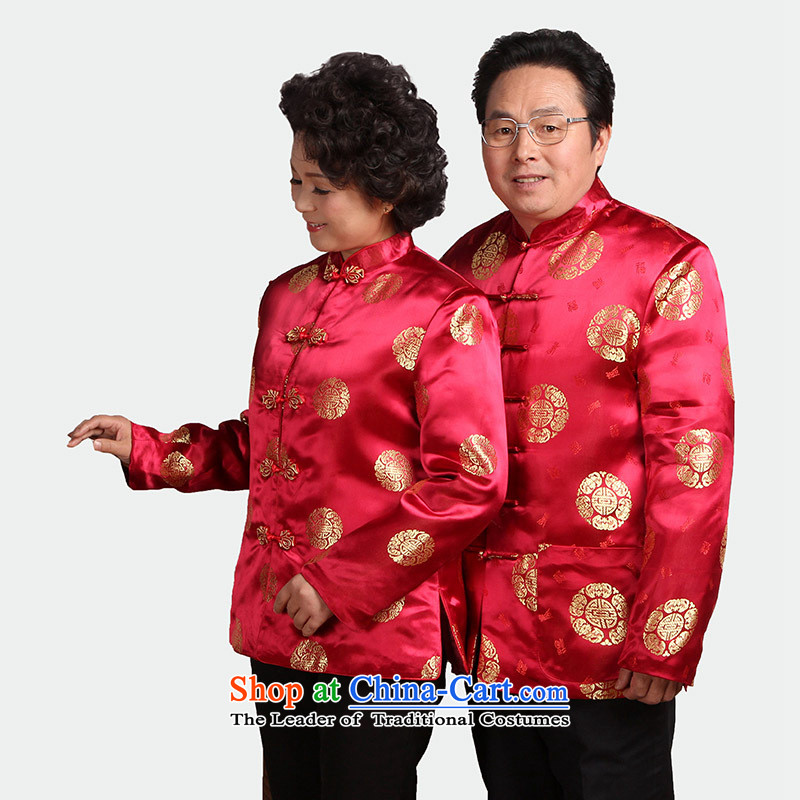 Older couples in Tang Dynasty Tang dynasty men and women of autumn and winter jackets T-shirt with mother loaded so father shou wedding gifts J0058 overalls 2383-2 performances male 165/L, robe Ko Yo Overgrown Tomb Gigi Lai , , , shopping on the Internet