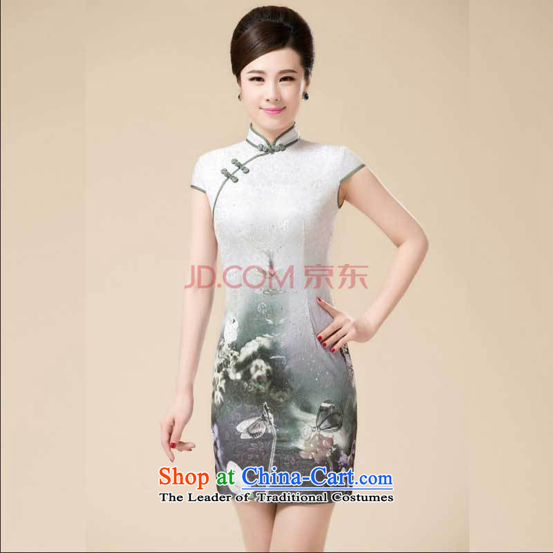 Replace cheongsam look like teenage Sau San Tong replacing niba improved dresses HZMWL1813 gray XL, HIV has been qi (aiyaqi) , , , shopping on the Internet