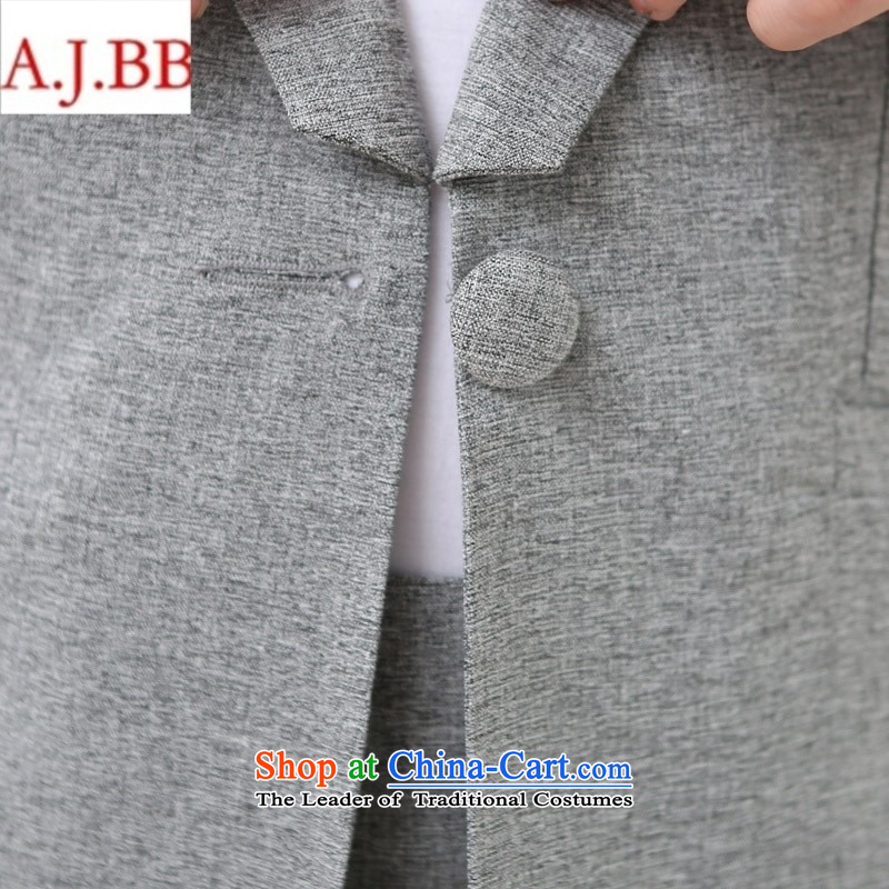 Orange Tysan *2015 fall inside the new Korean version of pure color temperament Sau San a deduction video thin long-sleeved sweater pants cotton linen two kits TX9825 GRAY M,A.J.BB,,, shopping on the Internet