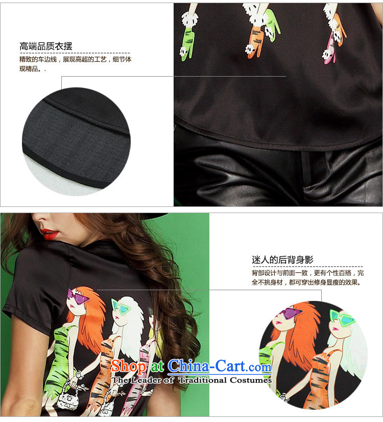 Soft Clothes Summer Web 2015 women for fun minus age cartoon stamp silk short-sleeved T-shirt picture color pictures, prices, S brand platters! The elections are supplied in the national character of distribution, so action, buy now enjoy more preferential! As soon as possible.