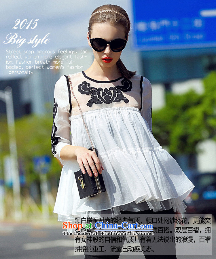 Web soft elegant ladies dress 2015 Sleek and versatile gauze collage cloth like Susy Nagle embroidered loose 7 color photo-sleeved shirt S picture, prices, brand platters! The elections are supplied in the national character of distribution, so action, buy now enjoy more preferential! As soon as possible.