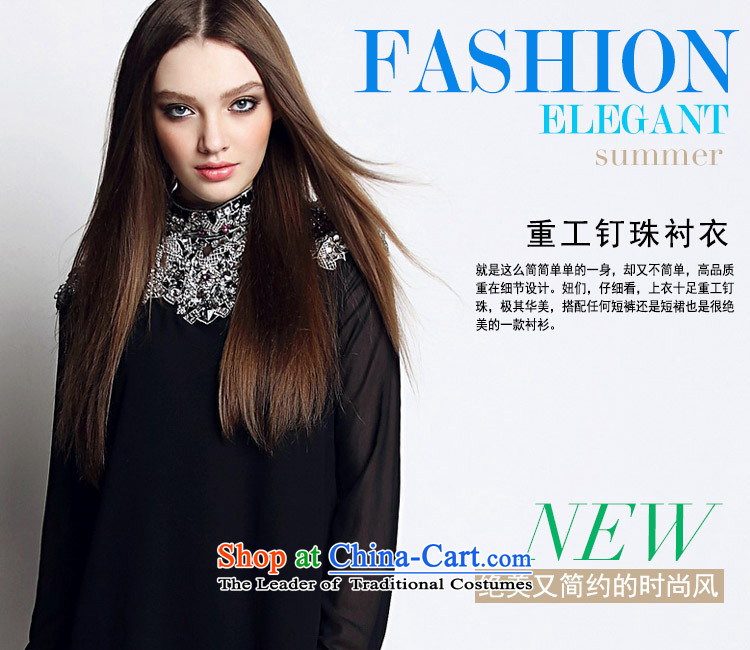 Web soft clothes in spring and summer 2015 Women's heavy industry staples black pearl sexy long sleeved shirt shirt T-shirt black L picture, prices, brand platters! The elections are supplied in the national character of distribution, so action, buy now enjoy more preferential! As soon as possible.