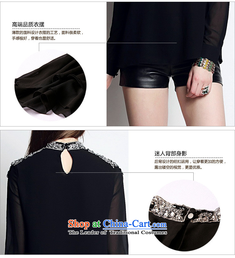 Web soft clothes in spring and summer 2015 Women's heavy industry staples black pearl sexy long sleeved shirt shirt T-shirt black L picture, prices, brand platters! The elections are supplied in the national character of distribution, so action, buy now enjoy more preferential! As soon as possible.