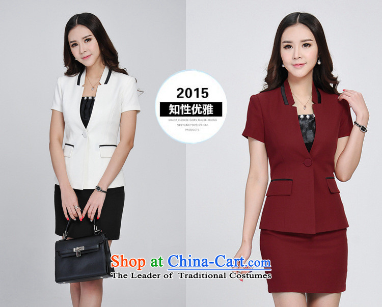 Soft clothes in spring and autumn 2015 web new career kit skirt short-sleeved video thin OL is fitted to suit the white-collar work clothes female RED M picture, prices, brand platters! The elections are supplied in the national character of distribution, so action, buy now enjoy more preferential! As soon as possible.