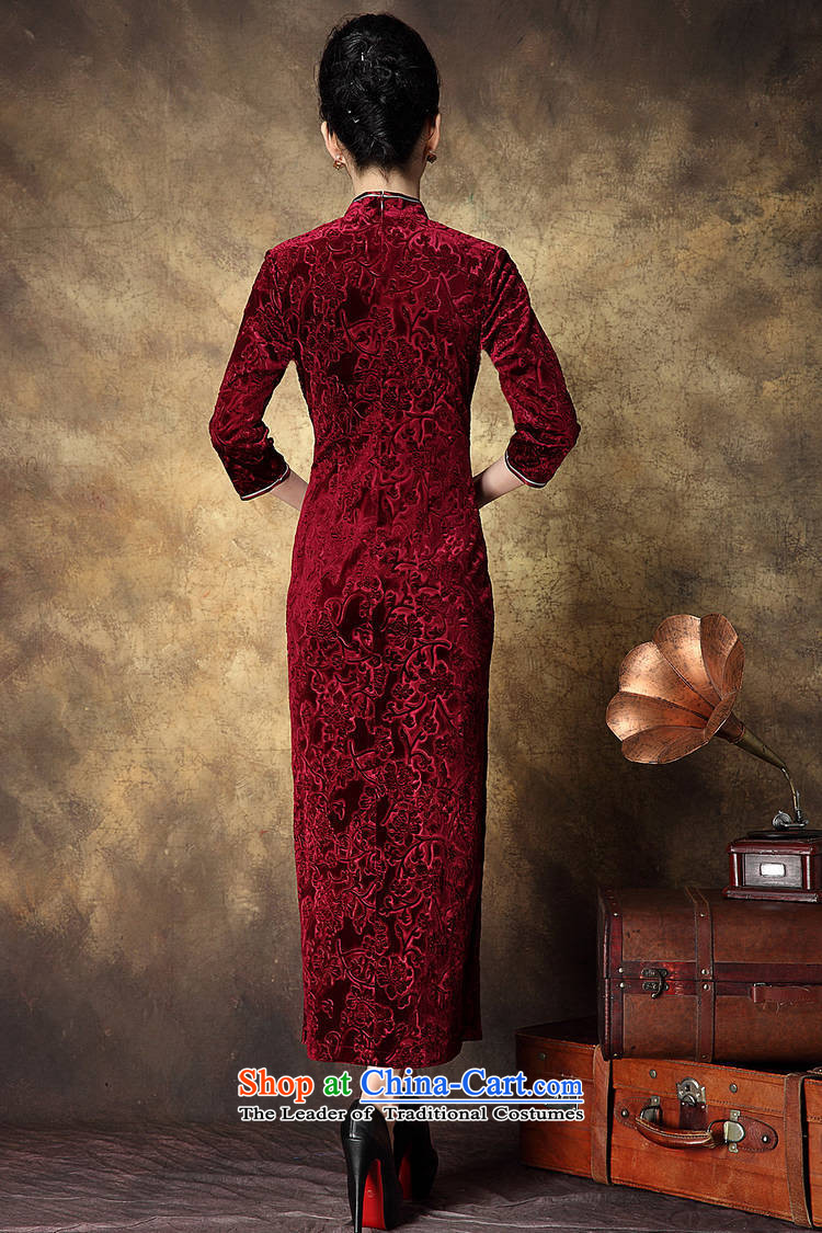Women's Apparel soft web-Korea elegant qipao lint-free in-the-know retro China wind dress banquet long QIPAO) BOURDEAUX XL Photo, prices, brand platters! The elections are supplied in the national character of distribution, so action, buy now enjoy more preferential! As soon as possible.
