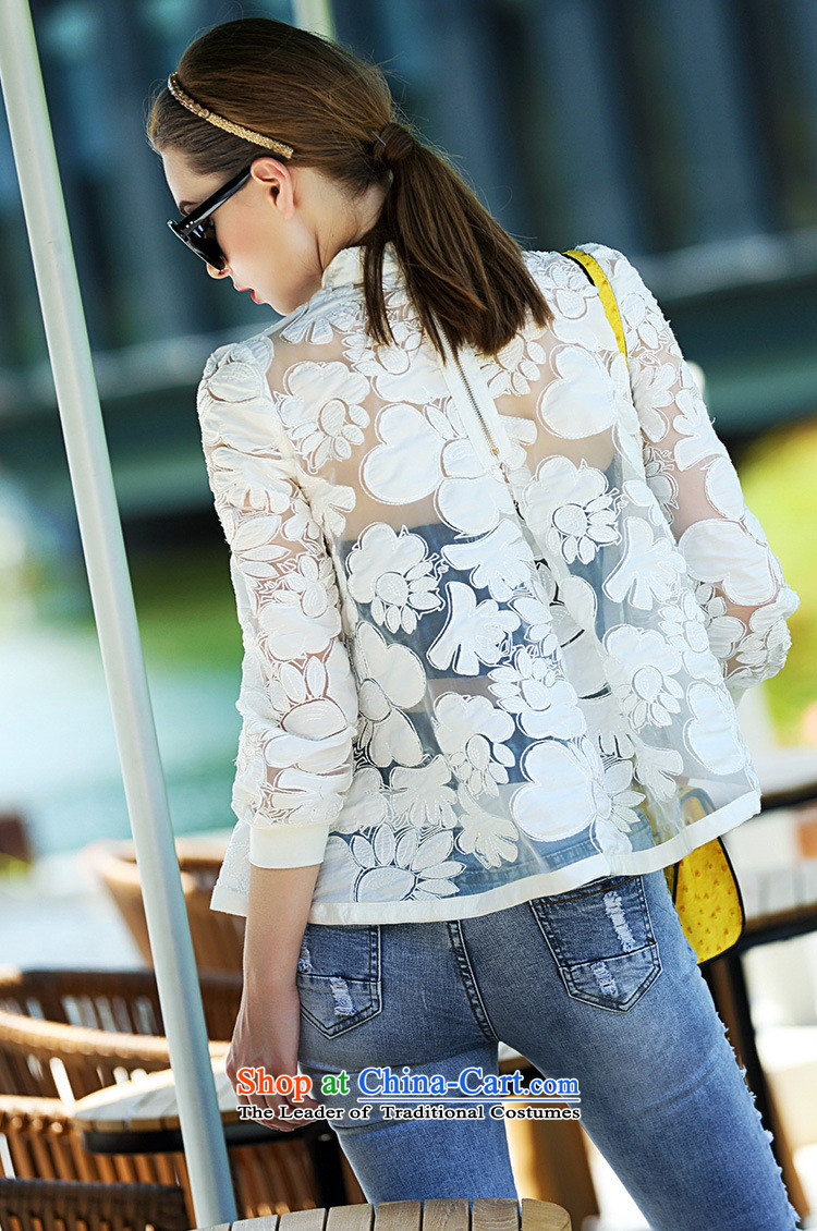 Women's Apparel soft web fall in Europe Sleek and Sexy put engraving embroidered jacket White M picture, prices, brand platters! The elections are supplied in the national character of distribution, so action, buy now enjoy more preferential! As soon as possible.