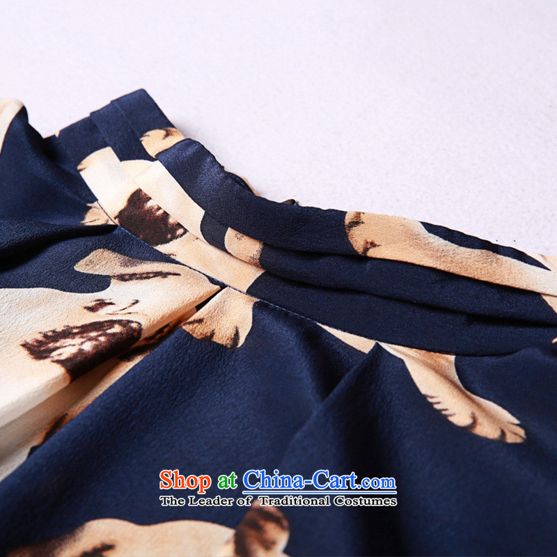 Soft luxury clothing web women 2015 Ms. spring coat Shar Pei silk sweater stamp 3D Blue , L-ya Xuan (joryaxuan) , , , shopping on the Internet
