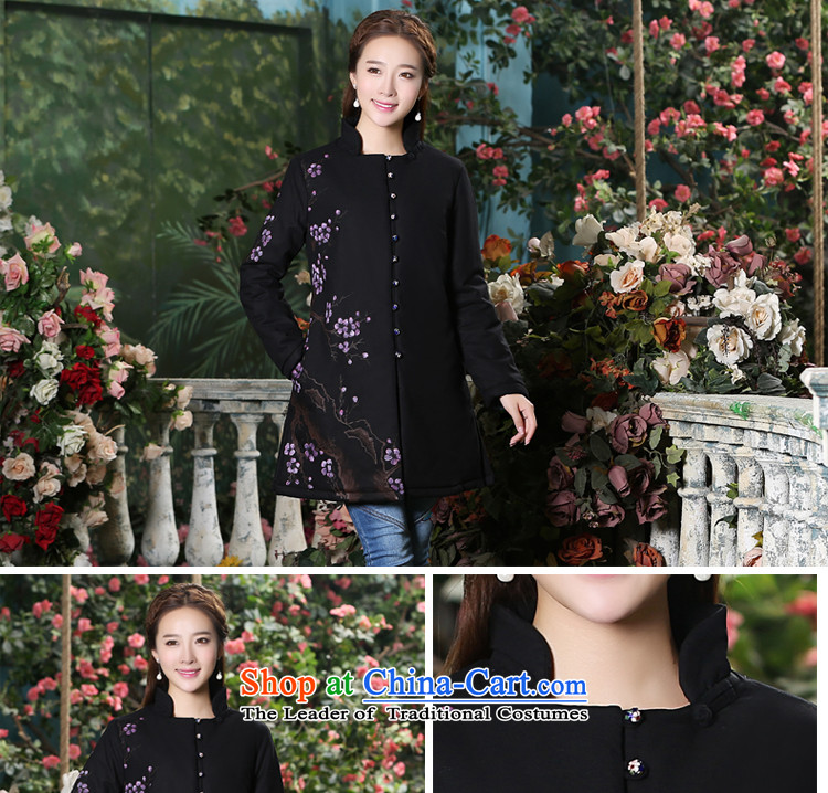 Female Tang blouses 2015 new autumn and winter coat in the women's long of Chinese long-sleeved improved large cotton linen coat black M picture, prices, brand platters! The elections are supplied in the national character of distribution, so action, buy now enjoy more preferential! As soon as possible.