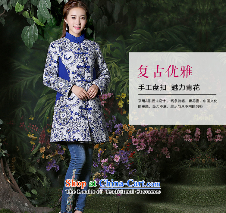 Tang Dynasty Chinese women 2015 Fall/Winter Collections improved retro China wind cotton linen coat large long-sleeved shirt and stylish porcelain XL Photo, prices, brand platters! The elections are supplied in the national character of distribution, so action, buy now enjoy more preferential! As soon as possible.