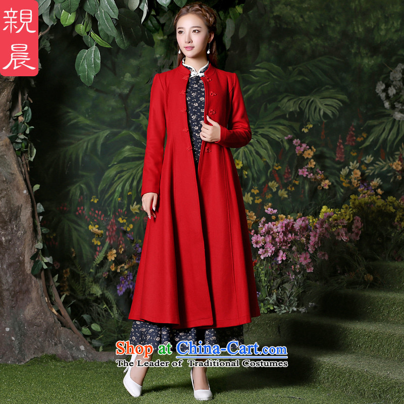 Dress autumn 2015 replacing long-sleeved kit skirt larger Female dress with a gross? long skirt Fashion jacket ink, dresses + red long coats , M, PRO-AM , , , shopping on the Internet