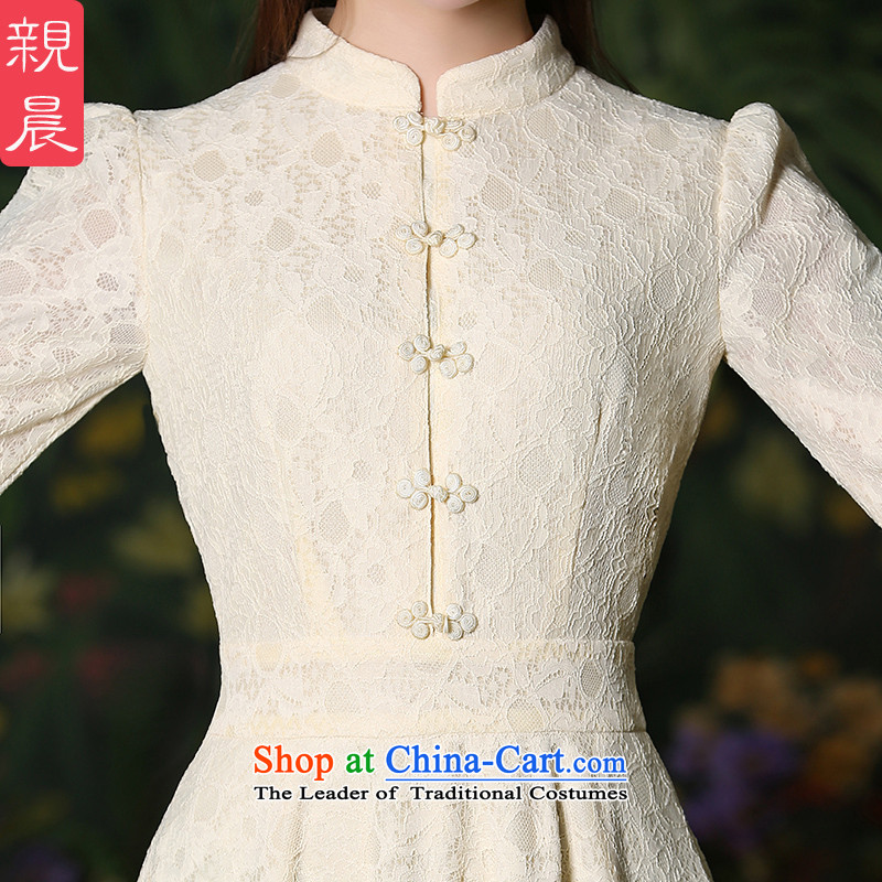 Lace dresses autumn 2015 Autumn replacing new products large long-sleeved blouses and lady new stylish long skirt A skirt m White M, PRO-AM , , , shopping on the Internet
