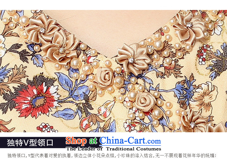 Oriental aristocratic Kam wadding 2015 autumn and winter new cotton qipao cheongsam dress daily improved elegant nail pearl embroidery warm brown M Picture 574607 cheongsam, prices, brand platters! The elections are supplied in the national character of distribution, so action, buy now enjoy more preferential! As soon as possible.