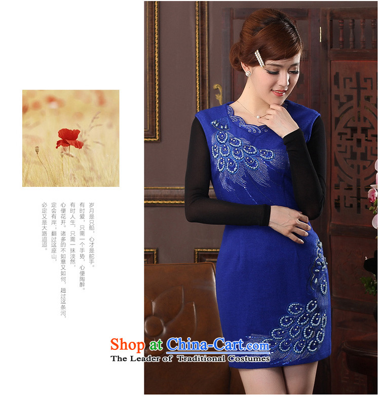 Oriental aristocratic birds Ling on the 2015 autumn and winter new wool? cheongsam dress daily improved sleeveless cheongsam dress 574401 warm red XXL picture, prices, brand platters! The elections are supplied in the national character of distribution, so action, buy now enjoy more preferential! As soon as possible.