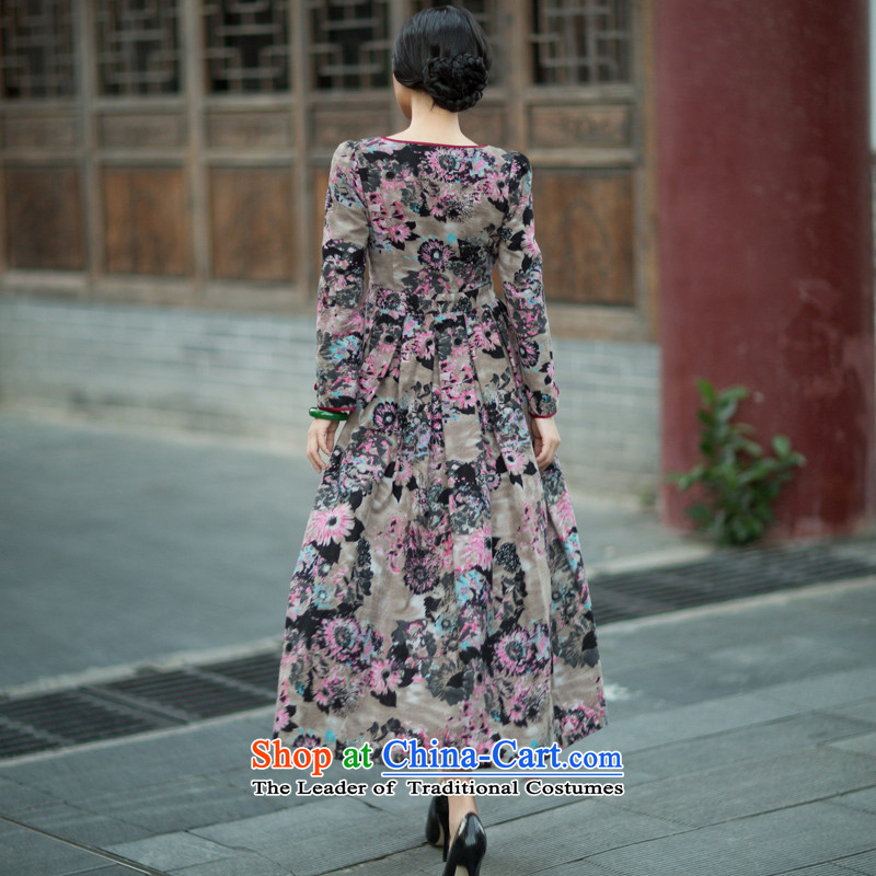 Chinese New Year 2015 classic ethnic Fall/Winter Collections Ms. long-sleeved daily Chinese cheongsam dress suit XXXL, Stylish retro improved ethnic Chinese Classic (HUAZUJINGDIAN) , , , shopping on the Internet