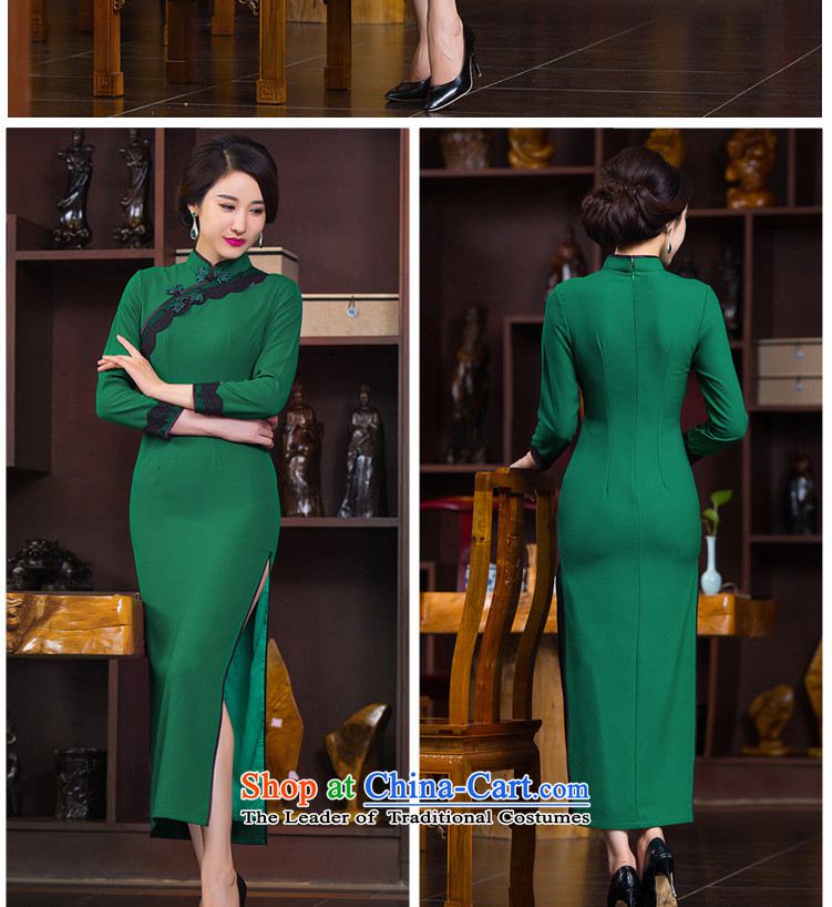 Find Sophie 2015 autumn and winter Ms. qipao Stylish retro Sau San 7 cuff dresses cheongsam dress in improved long 276 green XL Photo, prices, brand platters! The elections are supplied in the national character of distribution, so action, buy now enjoy more preferential! As soon as possible.