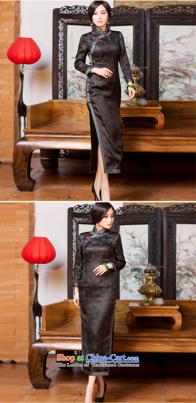 Chinese classic 2015 Autumn of Serb long-sleeved qipao long silk incense cloud yarn skirt Fashion Chinese dress suits improved L picture, prices, brand platters! The elections are supplied in the national character of distribution, so action, buy now enjoy more preferential! As soon as possible.