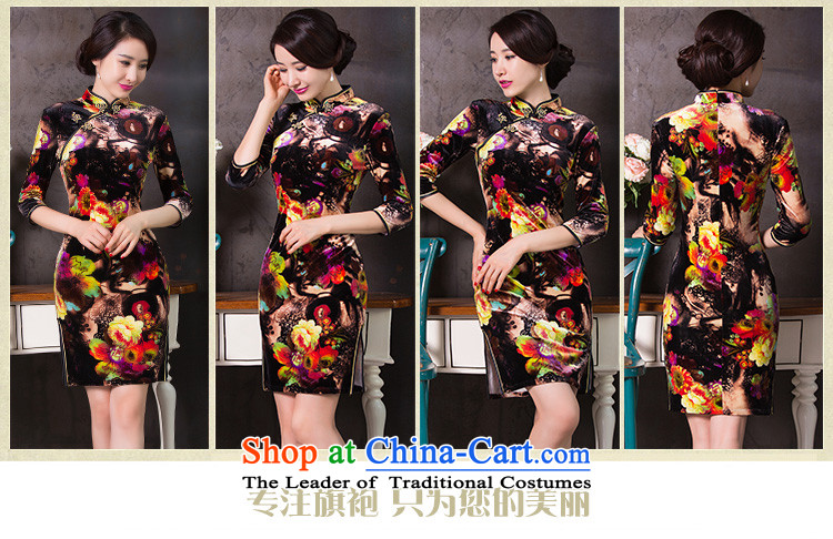 Dan 2015 Autumn smoke female Chinese collar Stretch Wool qipao retro 7 Cuff Sau San cheongsam dress figure color L picture, prices, brand platters! The elections are supplied in the national character of distribution, so action, buy now enjoy more preferential! As soon as possible.