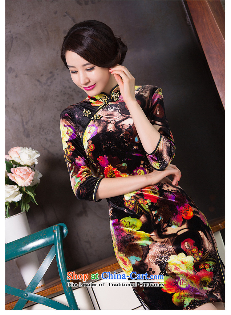 Find Sophie 2015 Autumn female Chinese collar Stretch Wool qipao retro 7 Cuff Sau San cheongsam dress Figure Color S picture, prices, brand platters! The elections are supplied in the national character of distribution, so action, buy now enjoy more preferential! As soon as possible.
