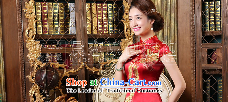Morning land bride wedding dress bows Services Mr Ronald New 2015 Skirt Red Stylish retro qipao heavyweight silk rusty red XL Photo, prices, brand platters! The elections are supplied in the national character of distribution, so action, buy now enjoy more preferential! As soon as possible.