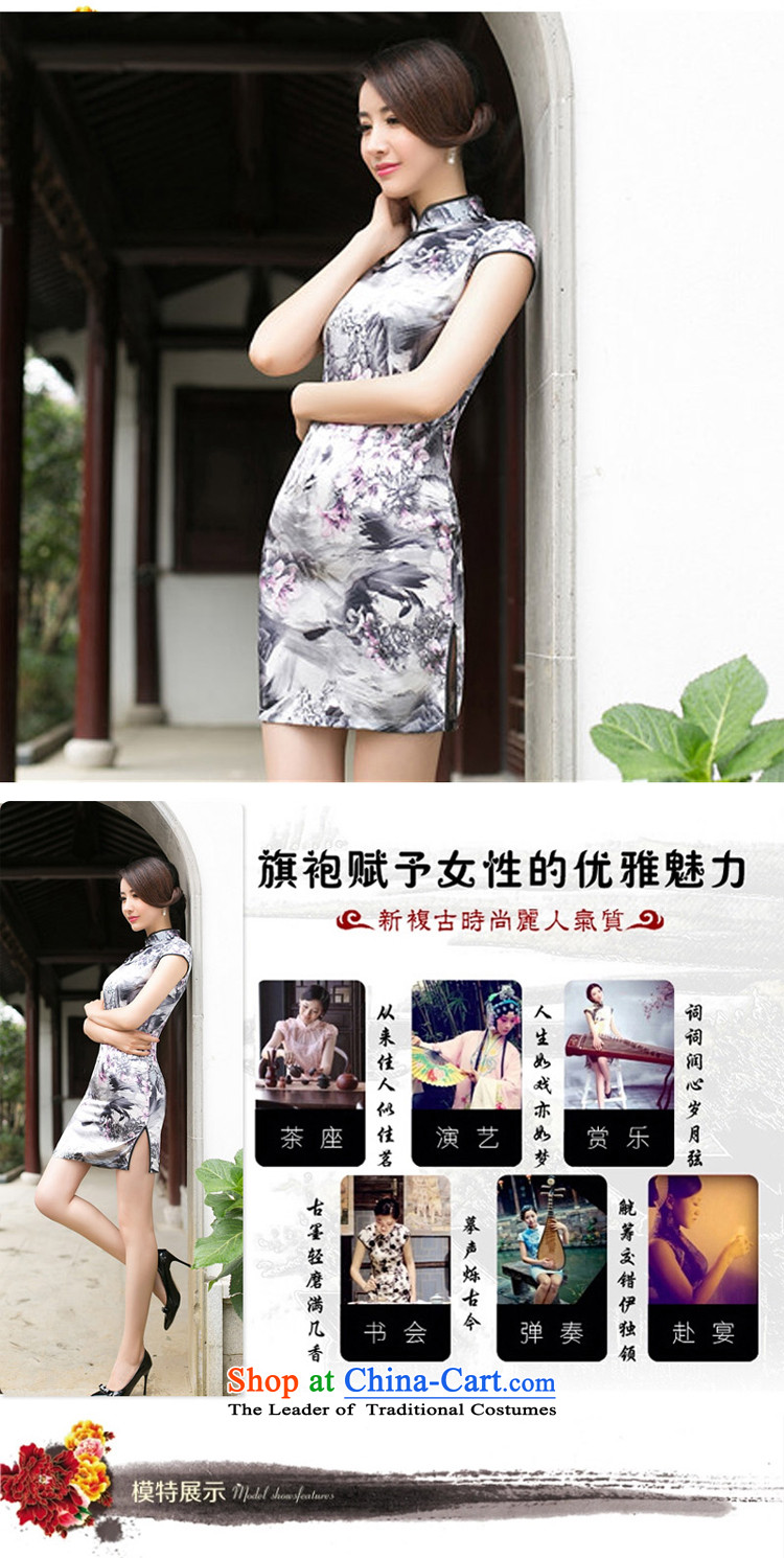 Leung Ching stamp silk retro-Sau San improved daily short cheongsam dress stylish dresses bridesmaid dress annual gifts high collar color pictures of the forklift truck low M picture, prices, brand platters! The elections are supplied in the national character of distribution, so action, buy now enjoy more preferential! As soon as possible.