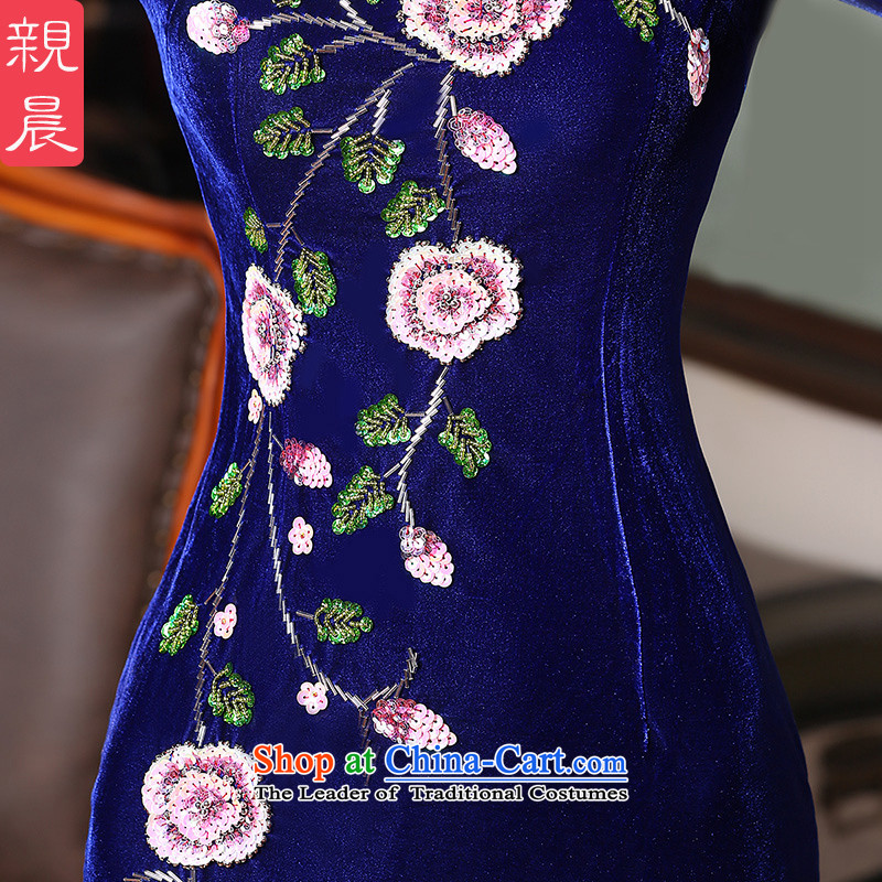 Maximum load mother Kim upscale code wedding dress qipao velvet autumn 2015 new improvement in large daily in the older 3XL, pro-am , , , CUFF shopping on the Internet