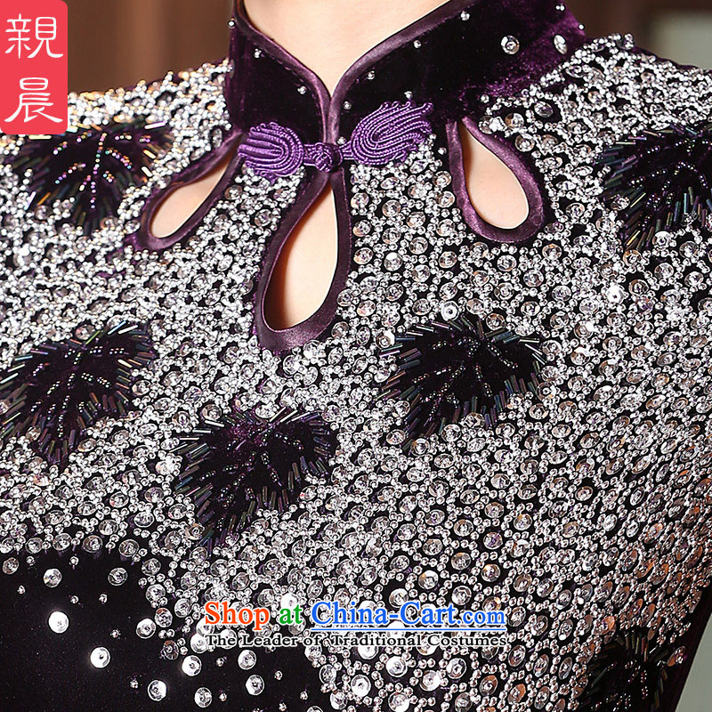 2015 Fall/Winter Collections new upscale Kim scouring pads for larger mother qipao in cuff antique dresses banquet in cuff S pro-dress morning shopping on the Internet has been pressed.