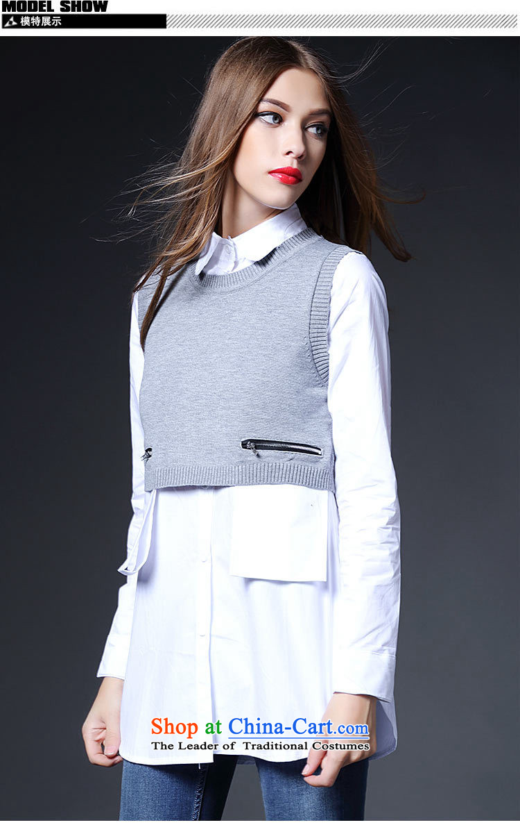 Ya-ting and fashion boutiques early autumn 2015 new women's western style shirt + knitted vests two kits VA87750 GRAY M picture, prices, brand platters! The elections are supplied in the national character of distribution, so action, buy now enjoy more preferential! As soon as possible.
