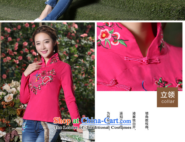 The pro-am 2015 Autumn new women's long-sleeved T-shirt qipao cotton Chinese daily improved Han-tang gown of ethnic better Red + jeans XL Photo, prices, brand platters! The elections are supplied in the national character of distribution, so action, buy now enjoy more preferential! As soon as possible.