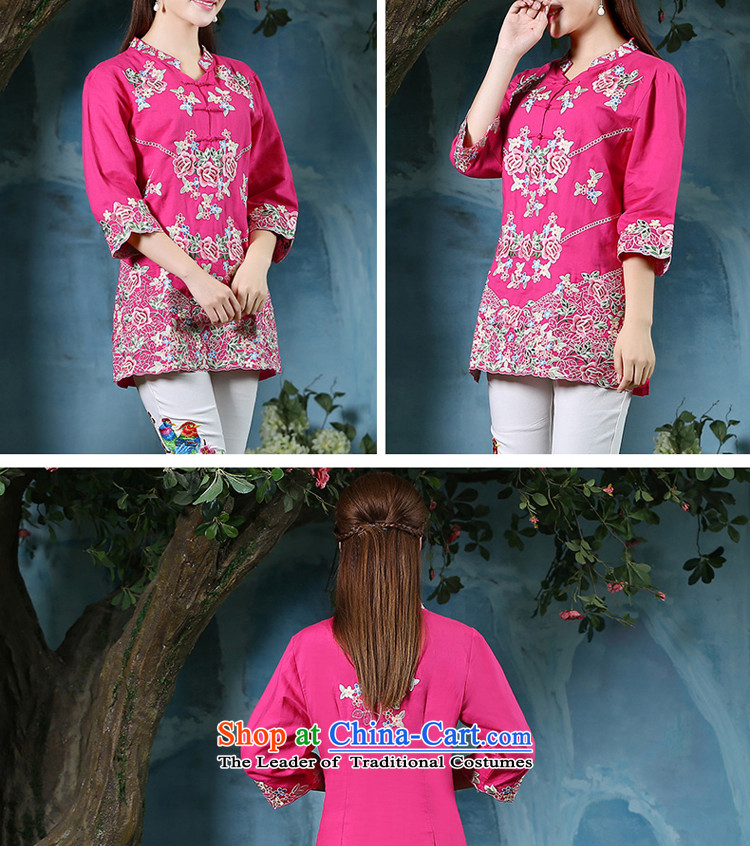 Load the autumn morning pro-2015 new larger shirt retro ethnic Tang Dynasty Chinese cotton linen clothes cheongsam dress in red + North Pattaya Elisabeth embroidered white trousers L picture, prices, brand platters! The elections are supplied in the national character of distribution, so action, buy now enjoy more preferential! As soon as possible.