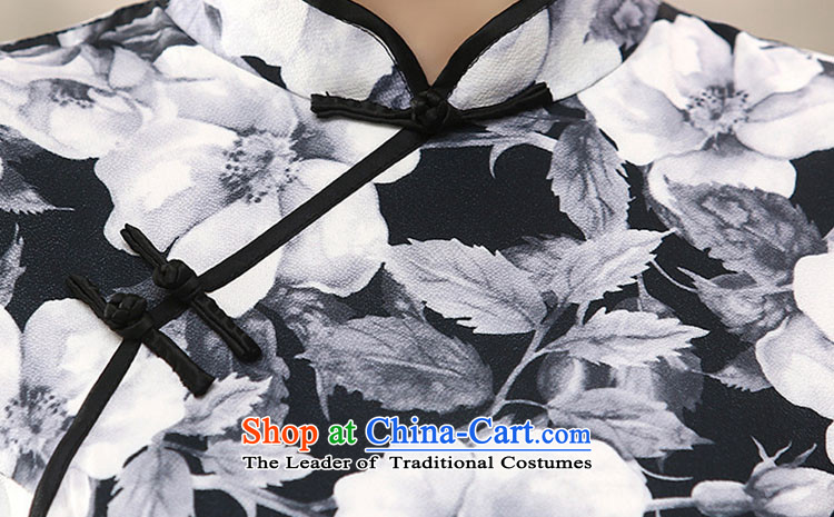 Ko Yo Girl Gigi Lai replacing qipao Overgrown Tomb skirt daily retro elegance double silk dresses banquet skirt short-sleeved C0014 C0014 Qipao Length L picture, prices, brand platters! The elections are supplied in the national character of distribution, so action, buy now enjoy more preferential! As soon as possible.