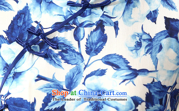 Ko Yo Girl Gigi Lai replacing qipao Overgrown Tomb skirt daily retro elegance double silk dresses banquet skirt short-sleeved C0014 C0014 Qipao Length L picture, prices, brand platters! The elections are supplied in the national character of distribution, so action, buy now enjoy more preferential! As soon as possible.